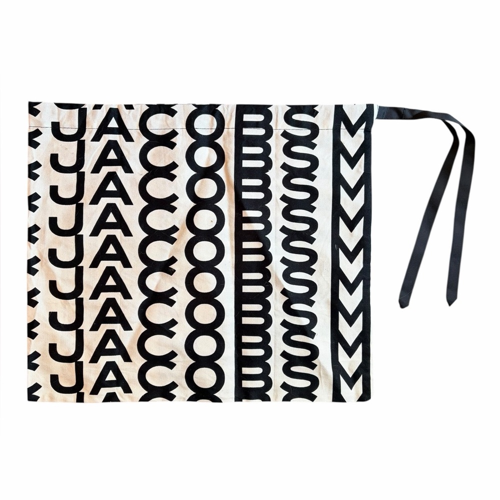 Marc Jacobs Monogram Logo Cotton Drawstring Dust Bag Travel Pouch 11.5x13.5 - Picture 4 of 9